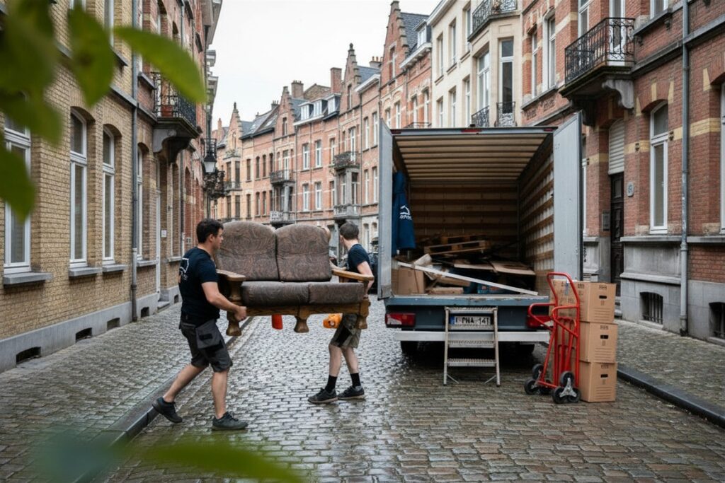 Professionele verhuizers in actie Tienen